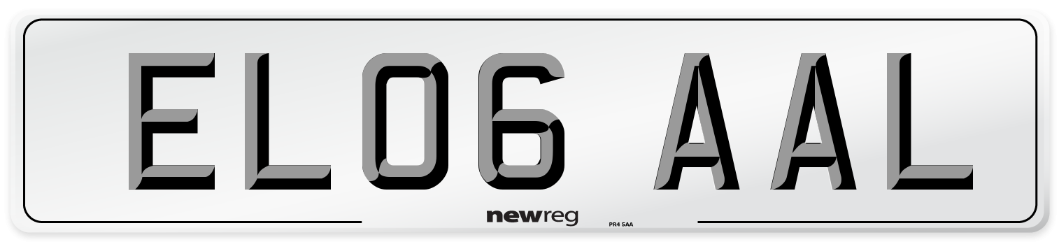 EL06 AAL Number Plate from New Reg